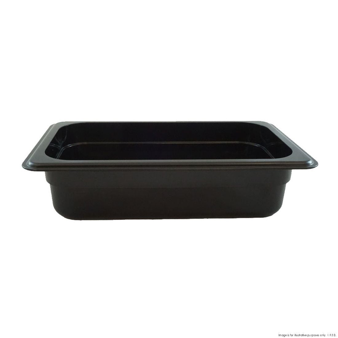 JW-P132B - Black Poly 1/3 x 65 mm Gastronorm Pan