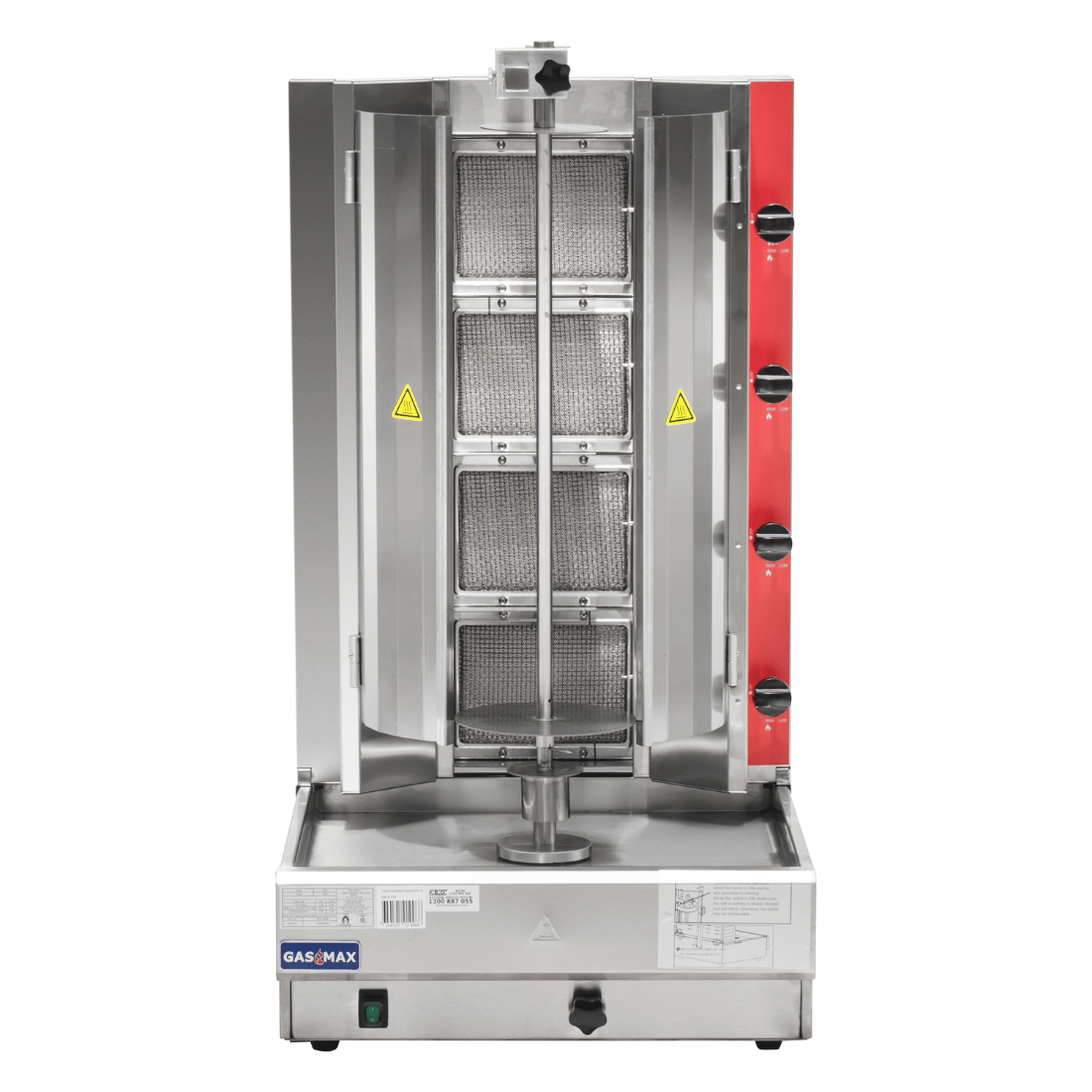 Gasmax Semi-automatic 4 Burner LPG Kebab Machine - KB-4LPG FED