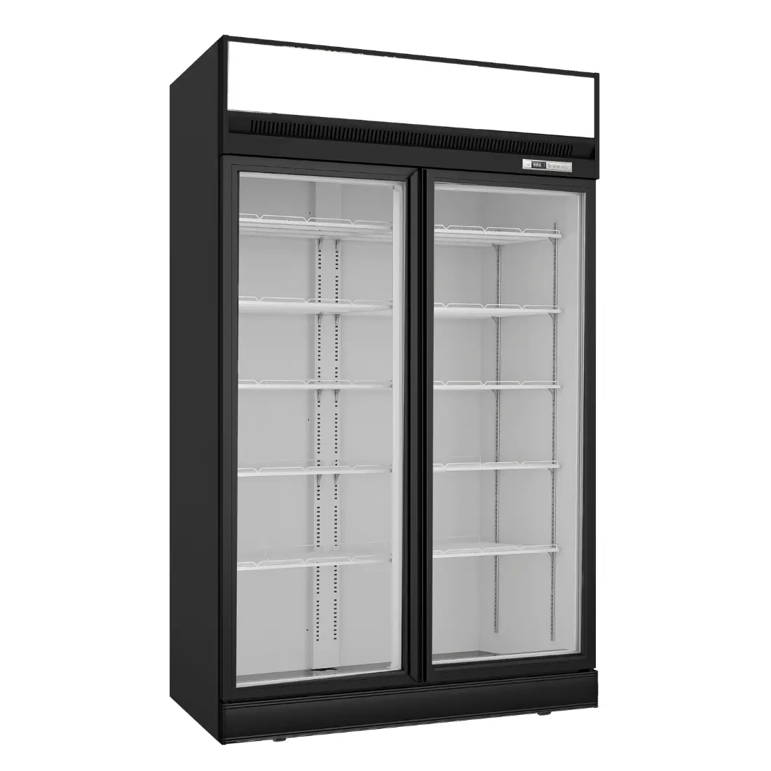 Thermaster Black Upright Double Glass Door Freezer - LG-1006DF FED