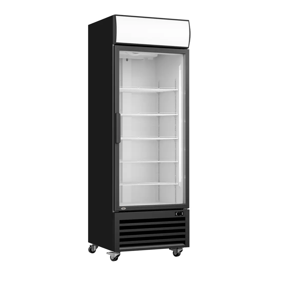 Thermaster Single Glass Door Black Colourbond Upright Drink Fridge - LG-540BP FED