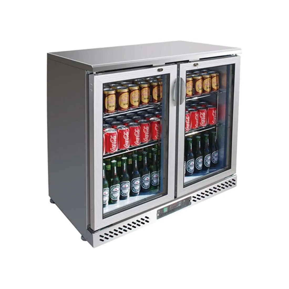 Thermaster Two Door Stainless Steel Bar Cooler - Sc248SG FED