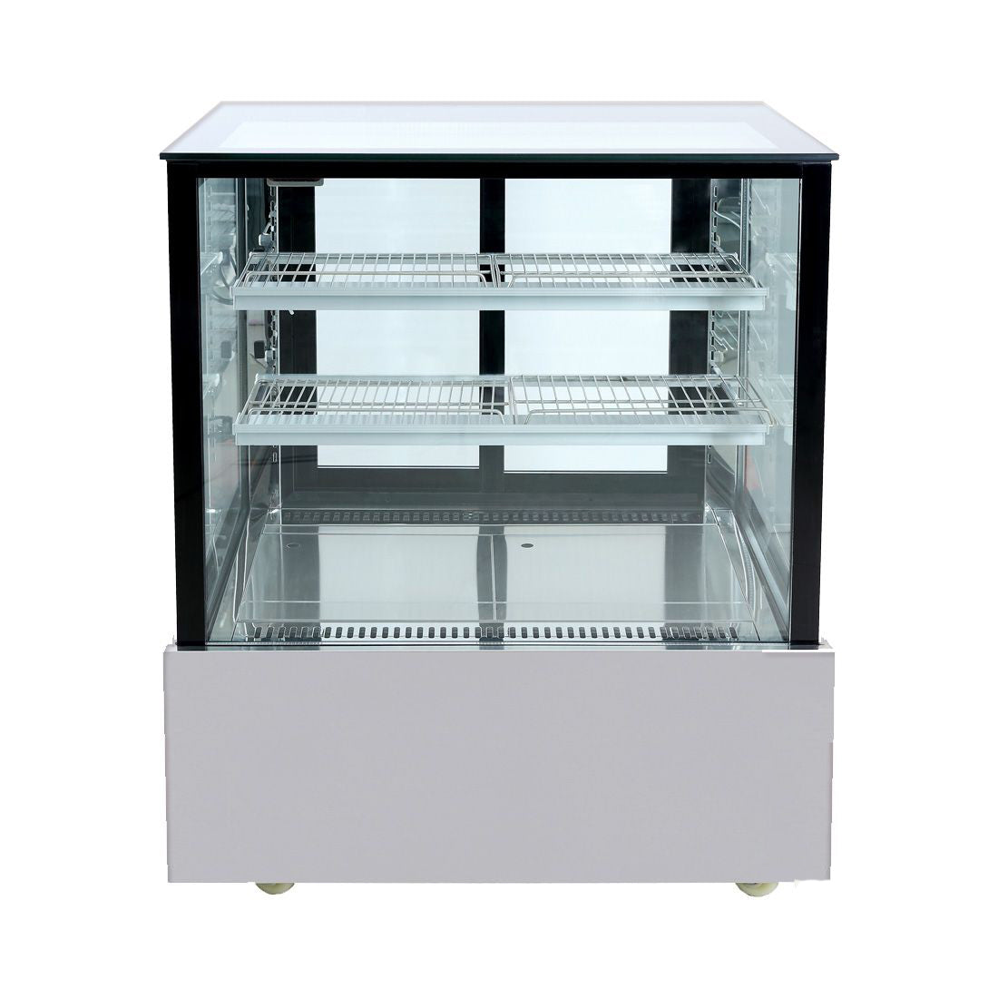 Bonvue Black Trim Square Glass Cake Display 2 Shelves