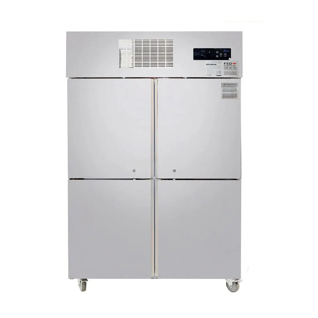 Thermaster TROPICAL 4 x Half door SS Fridge - SUC1000 FED