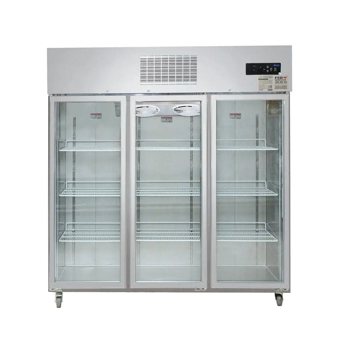 Thermaster Three Door Upright Display Fridge - SUCG1500 FED