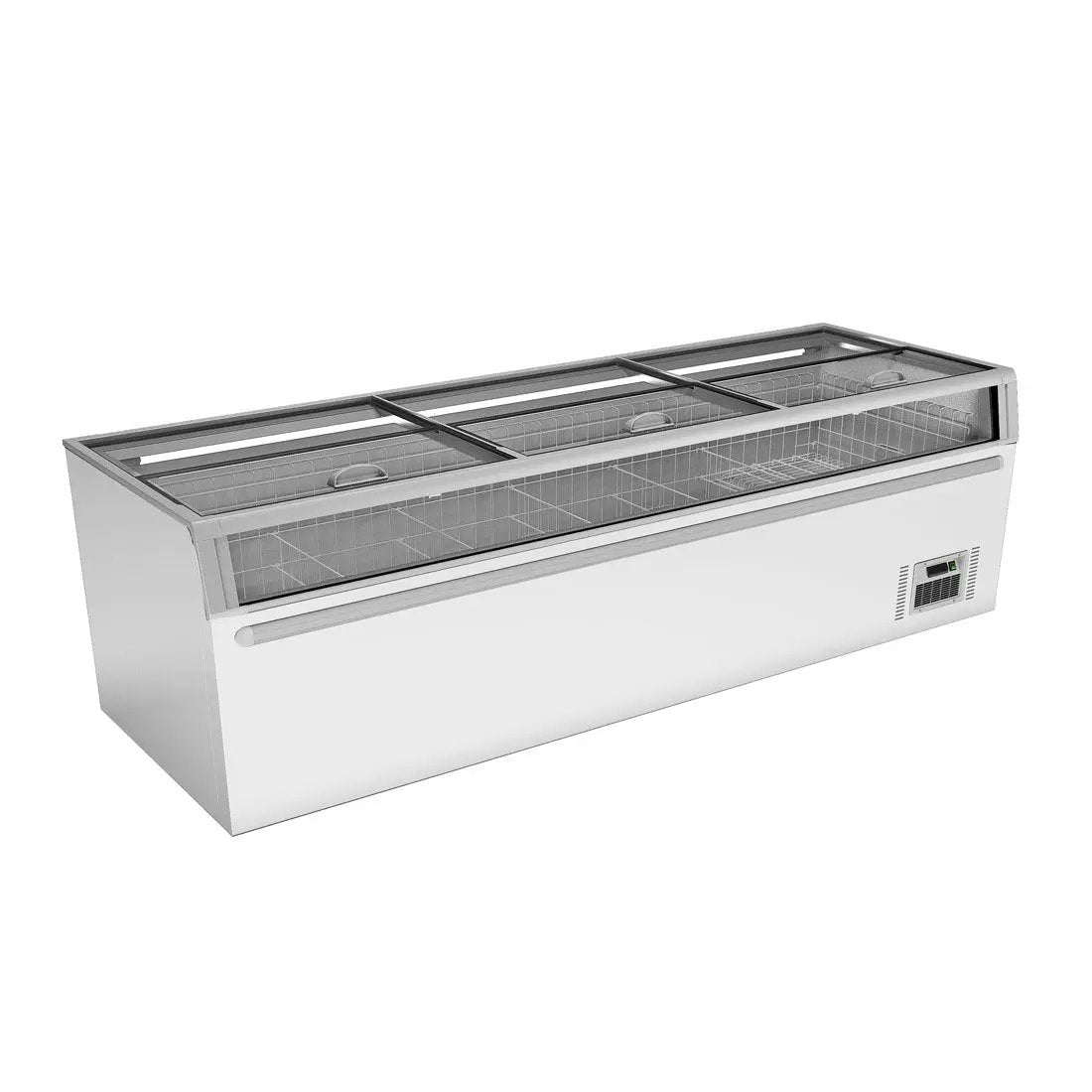 Thermaster Supermarket Island Freezer with Glass Sliding Lids ZCD-L250G FED