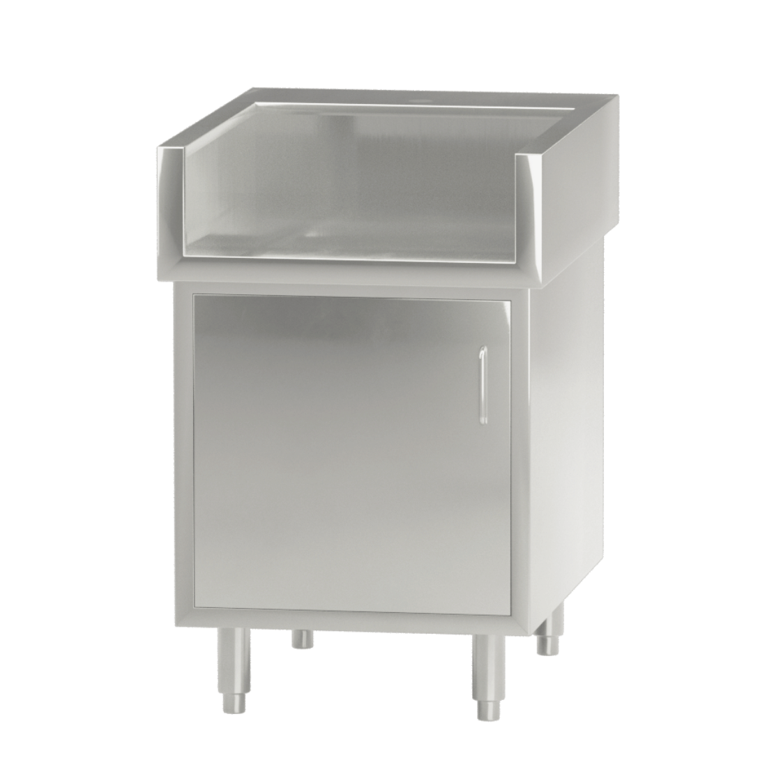 Modular System Single Door Stainless Steel Cabinet with Splash Guard - WCB8-0600 FED