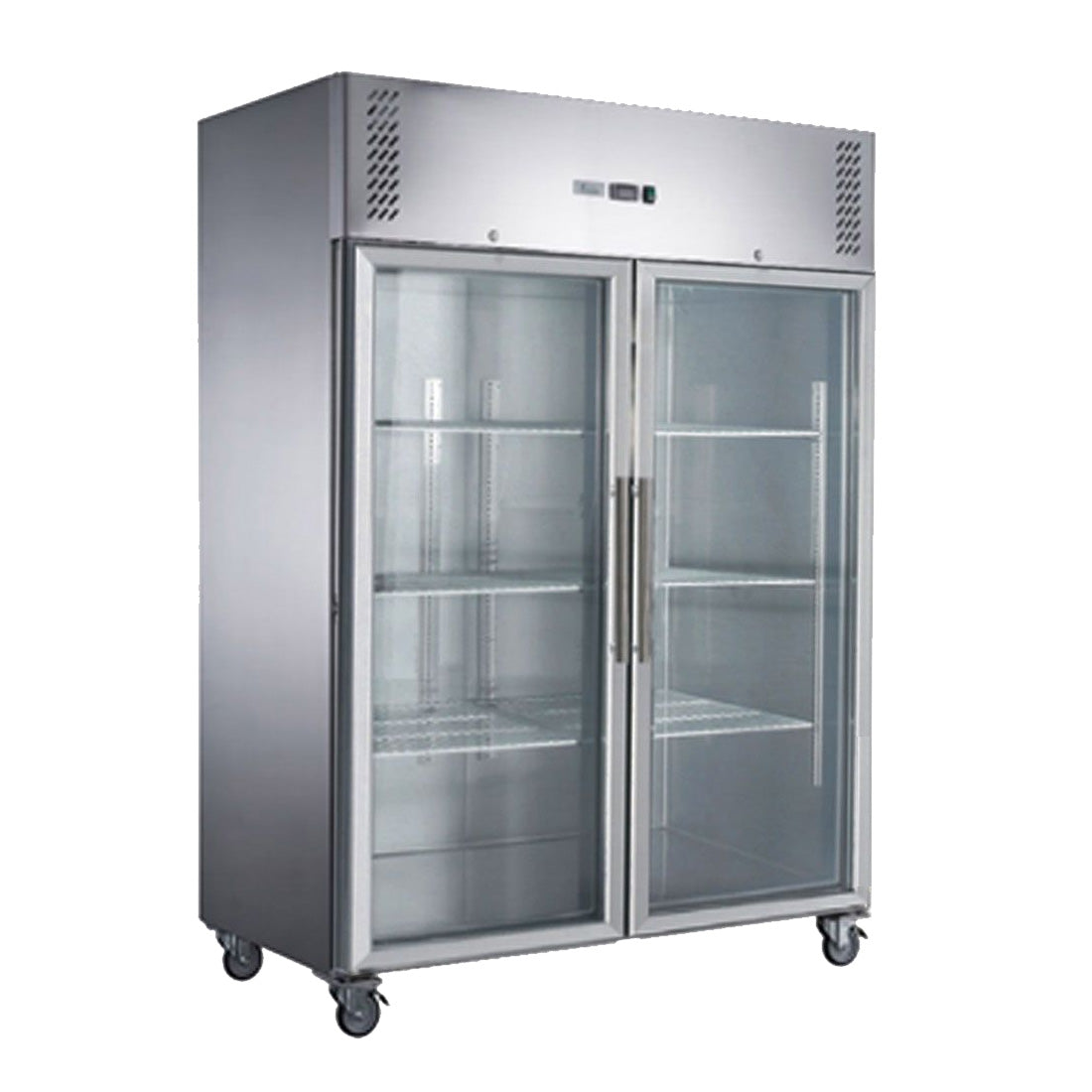 S/S Two Full Glass Door Upright Fridge - XURC1410G2V