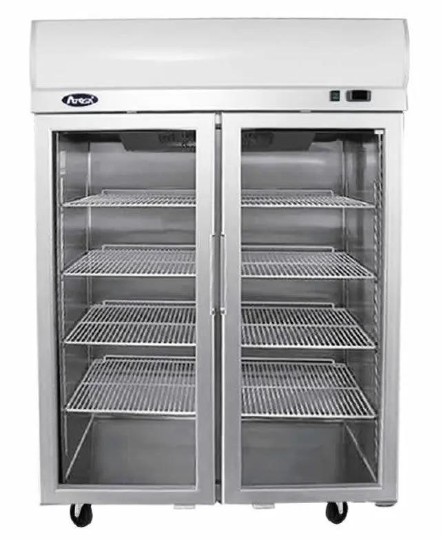 Product image of Atosa YCF9402 Top Mounted Double Door Glass Fridge