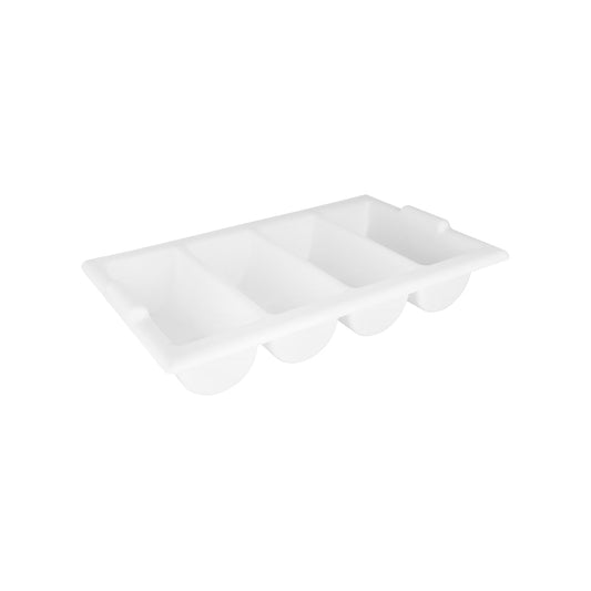 03640-W Chef Inox Cutlery Box White 4 Compartment Tomkin Australia Hospitality Supplies