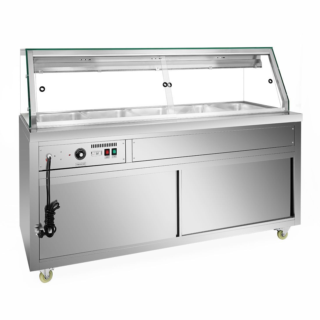 2NDs: Thermaster Wet and Dry Bain Marie Display 5x1/1 GN Pans - PG180FE-XG-NSW2035