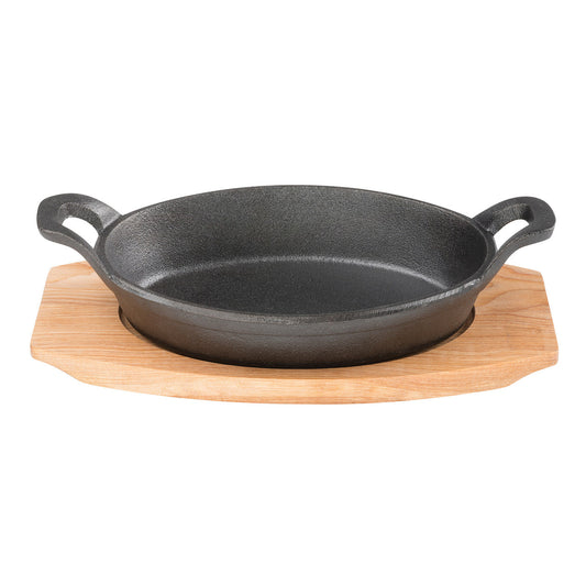 Oval Gratin 15.5 x 10cm with Maple Tray