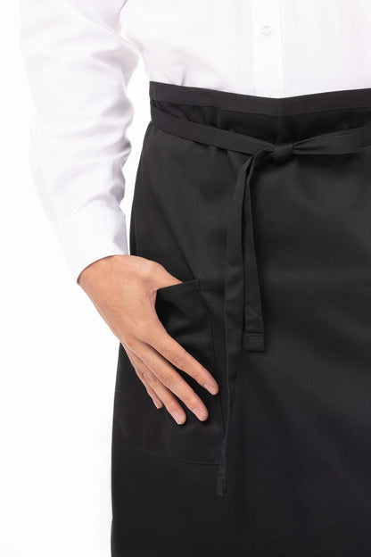Two Pocket Bistro Apron 3/4 - Black
