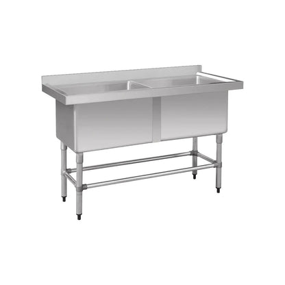 Stainless Steel Double Deep Pot Sink 1410-6-DSB FED