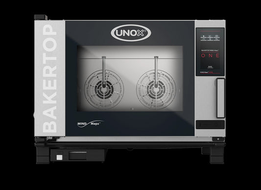 Unox  XEBC-04EU-E1LM BAKERTOP MIND.Maps ONE  4 Tray 600x400 Electric Combi Oven Steamer Hinge on Right Side