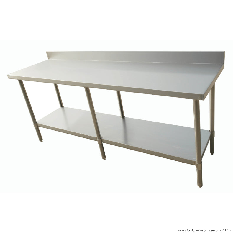 Modular Systems Economic 304 Grade Stainless Steel Table with splashback