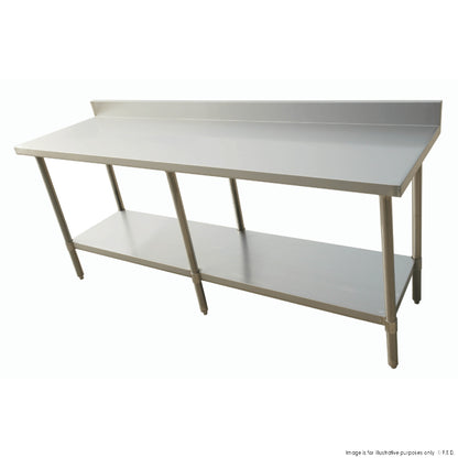 Modular Systems Economic 304 Grade Stainless Steel Table with splashback