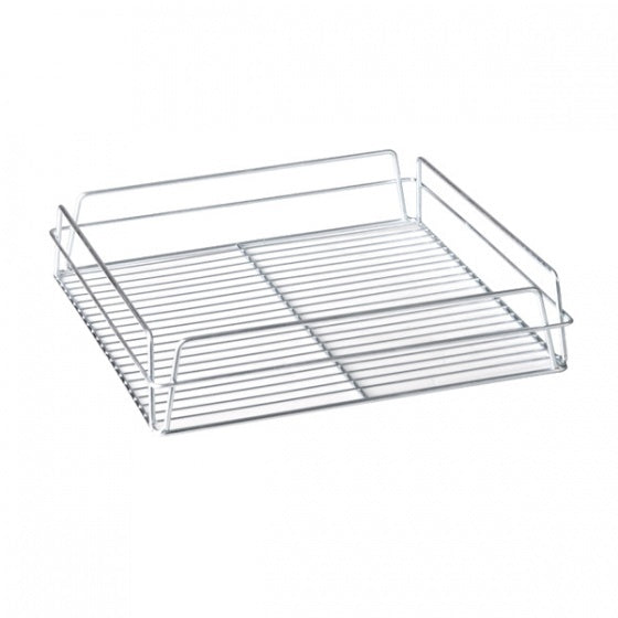 Square Glass Basket -Zinc Plated