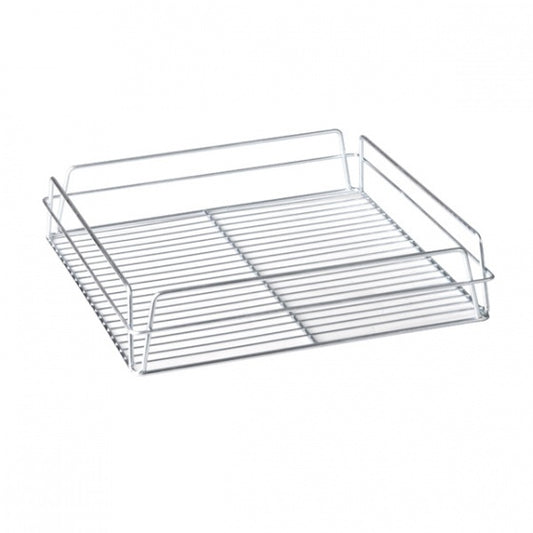 Square Glass Basket -Zinc Plated