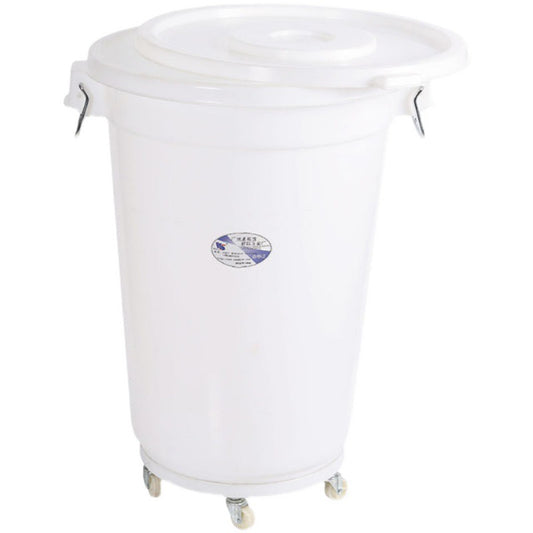 Plastic Bin Lid - food Grade White - PE - Dolly - 150L - 0090