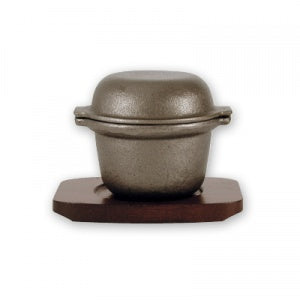 Cast Garlic Prawn Pot -Wood Base