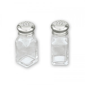 Salt & Pepper Shaker -Square Glass (Box 12)