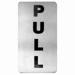 Wall Sign- K. Pull 18/10 110X60Mm