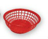 Bread Basket-Plastic, Oval Red