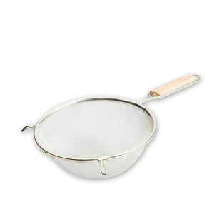 Strainer-Double Mesh, Wood Hdl, 260Mm