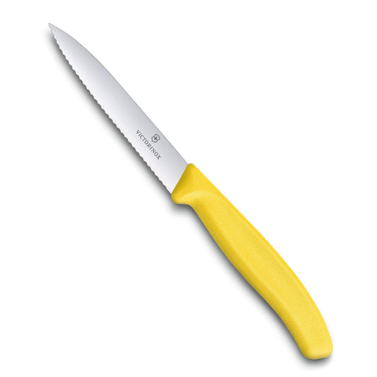 Paring Knife, Wavy Edge 10cm - Yellow