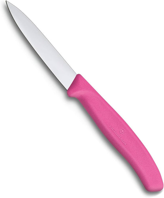 Paring Knife, Straight Edge 8cm - Pink