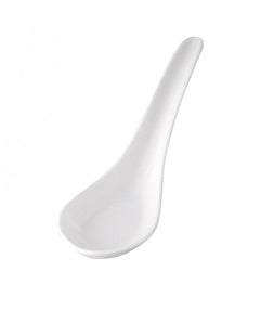 Melamine Chinese Spoon-150Mm, White