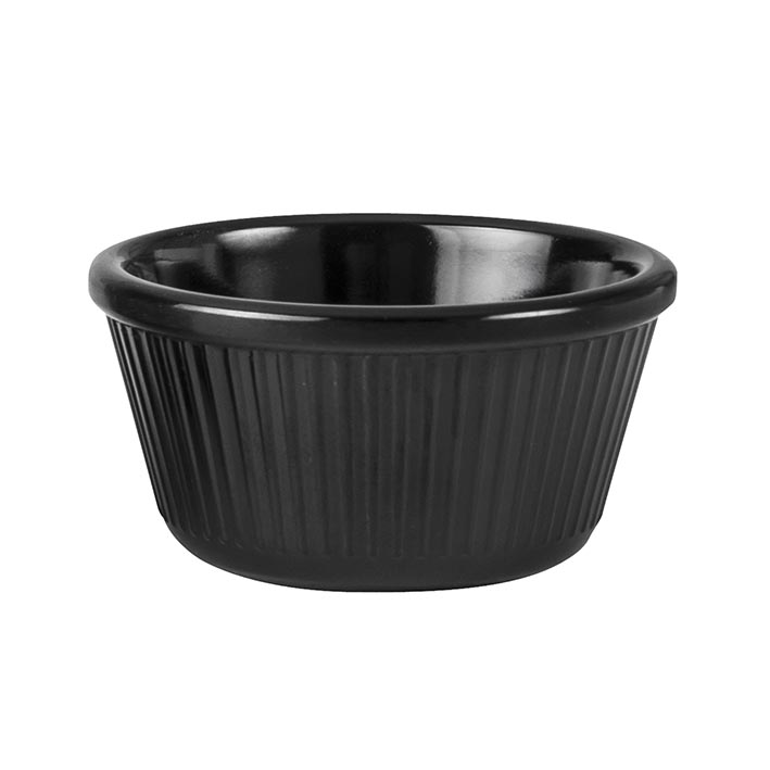 M/Mine Ramekin-Fluted Black - 130M