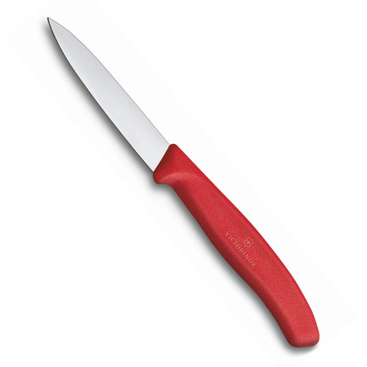 Paring Knife, Straight Edge 8cm - Red