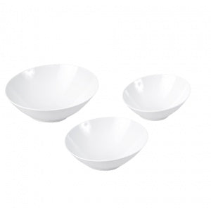 Melamine Slant Bowl-210Mm Dia, White