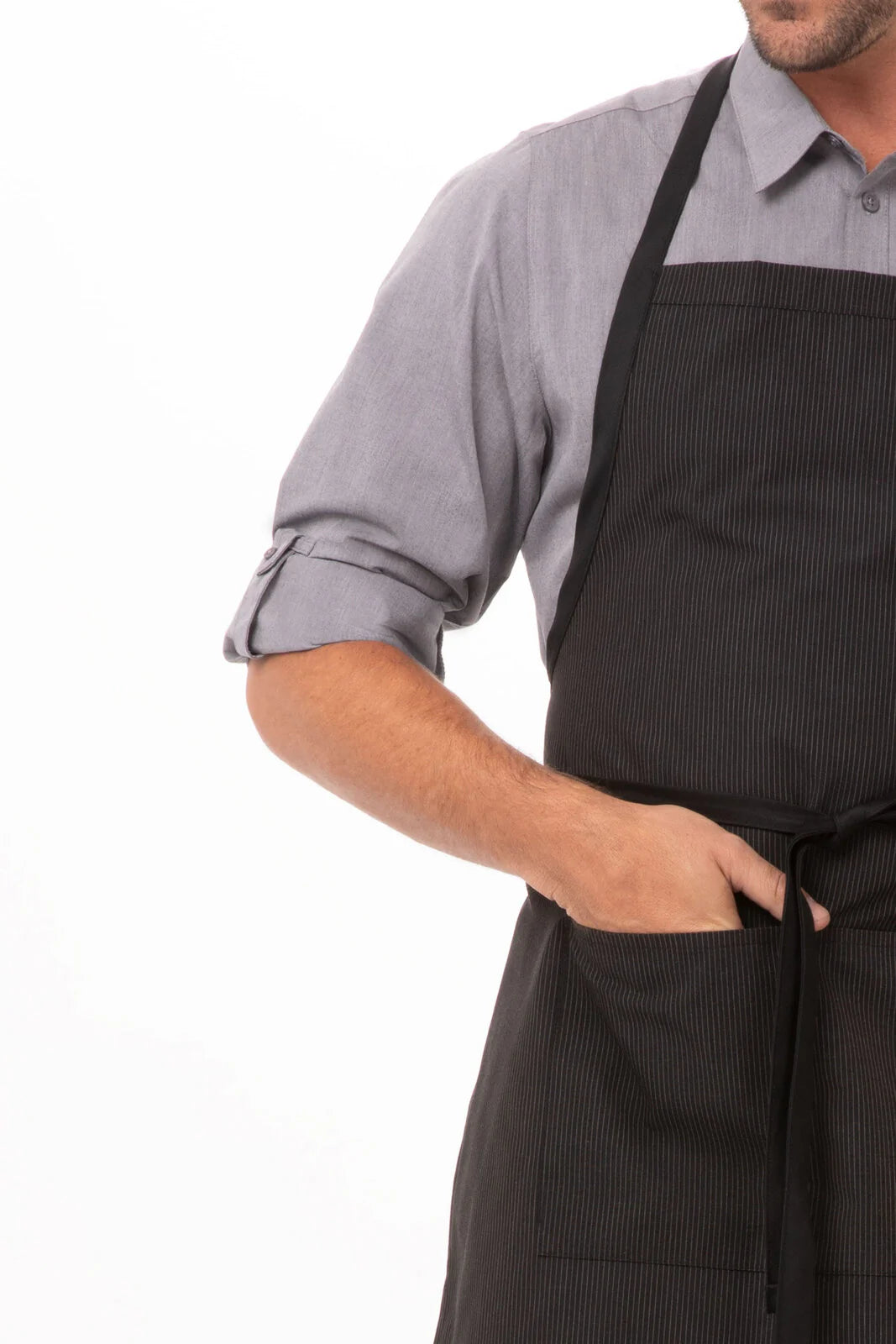 Bib Apron with Contrasting Ties Bib
