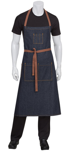 Memphis Indigo Blue Denim Bib Apron