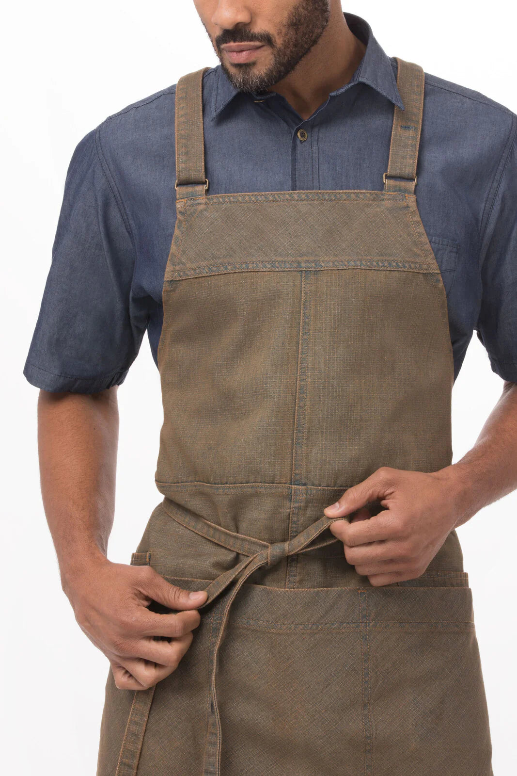 Uptown Cross-Back Bib Apron Bib