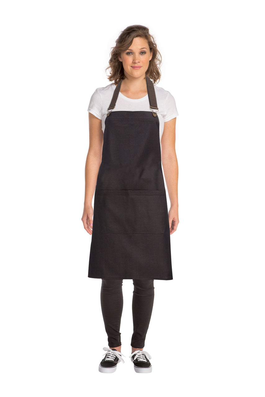 Boulder Black/ Brown Cross Back Apron