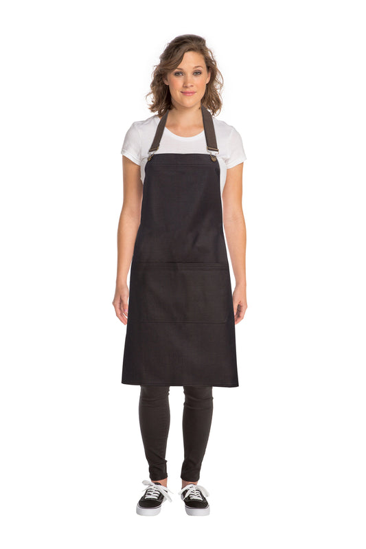 Boulder Black/ Brown Cross Back Apron