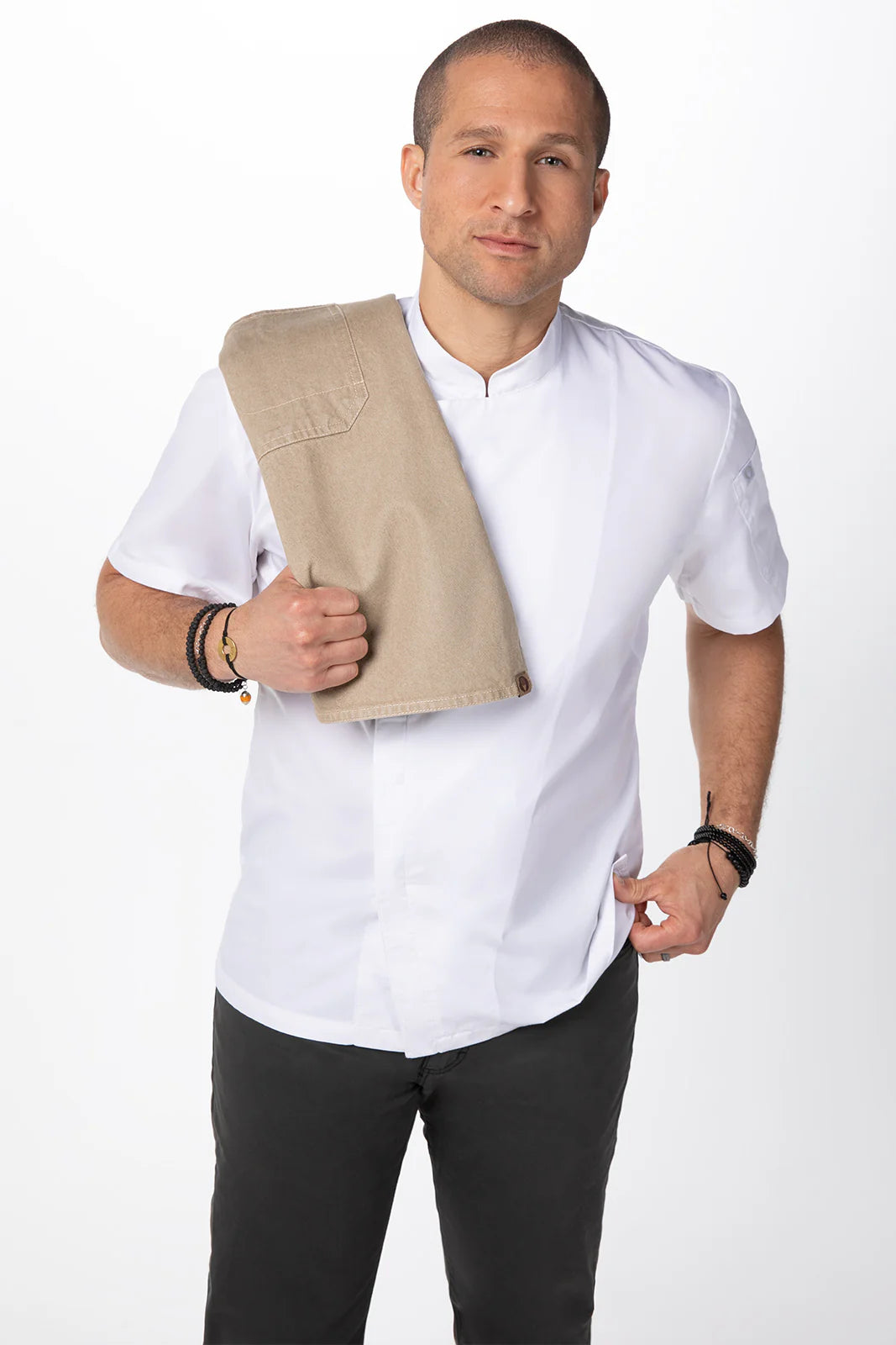 Austin Natural Denim Cross Back Apron Cross Back