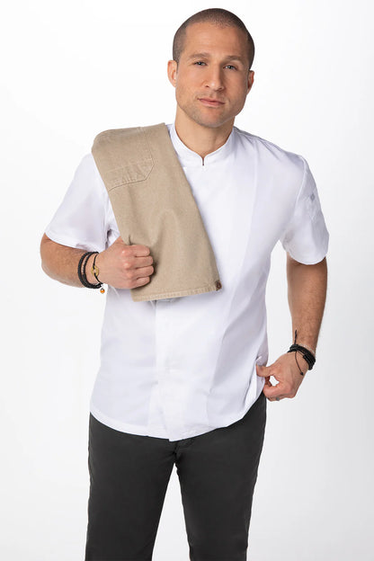 Austin Natural Denim Cross Back Apron Cross Back