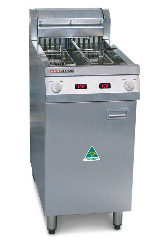 Austheat Freestanding Electric Fryer, two tanks - AF822