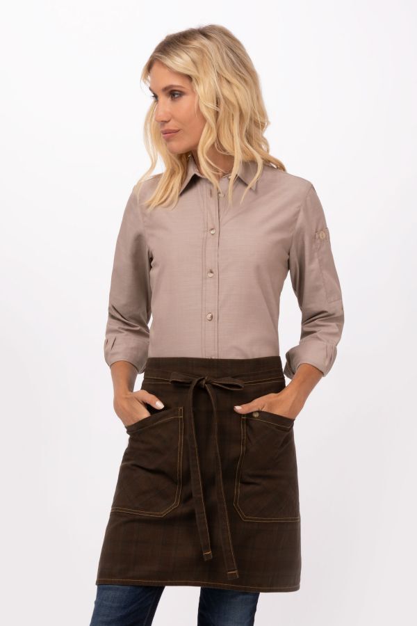 Olympia Half Bistro Apron - 1/2