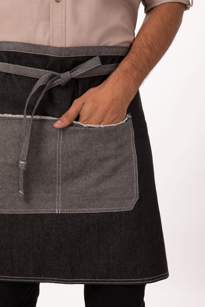 Bronx Half Bistro Apron Black - 1/2