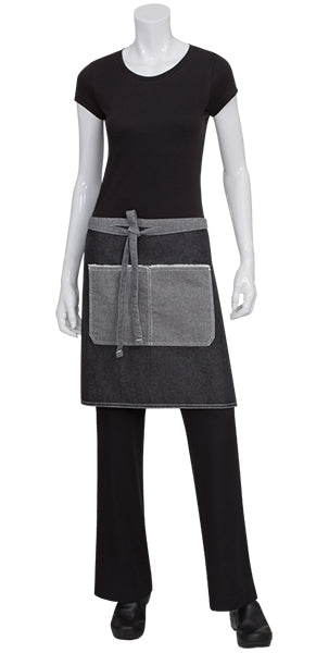 Bronx Black Denim Half Apron