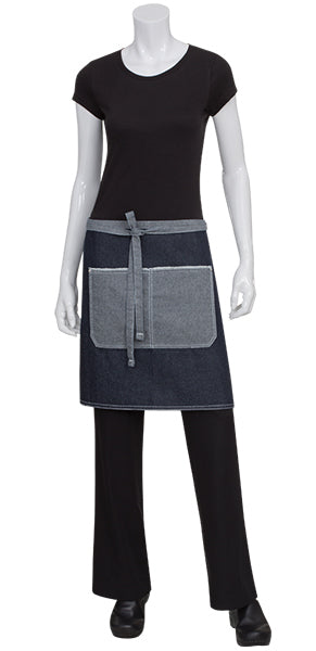 Bronx Indigo Blue Denim Half Apron