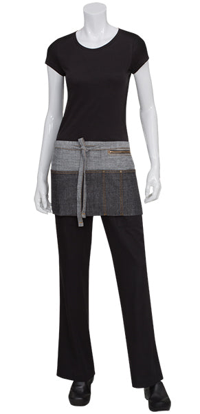 Manhattan Indigo Blue/White Denim Waist Apron