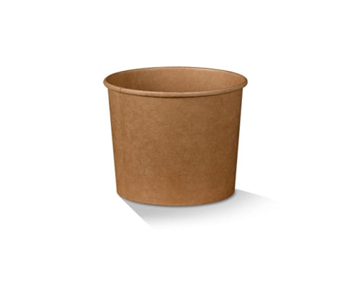 PE coated brown kraft bowl 12oz 25pcs