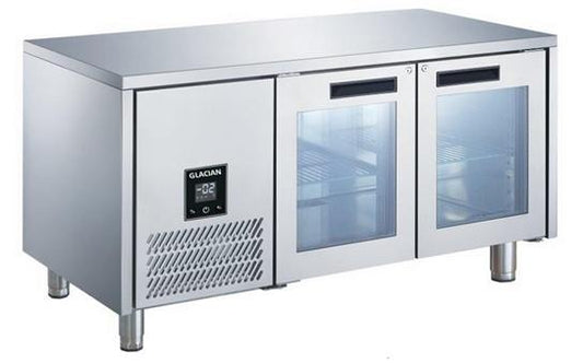 Glacian 2 Door Slimline 660 Deep Glass Chiller - BCG61420