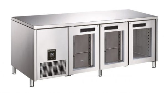 3 Door Slimline 660 Deep Glass Chiller